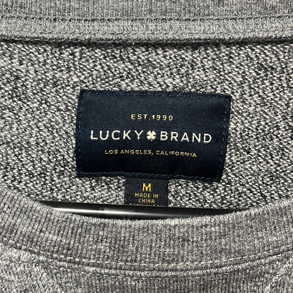 Lucky Brand Mens Grey Crew Neck - Picture 1 of 4